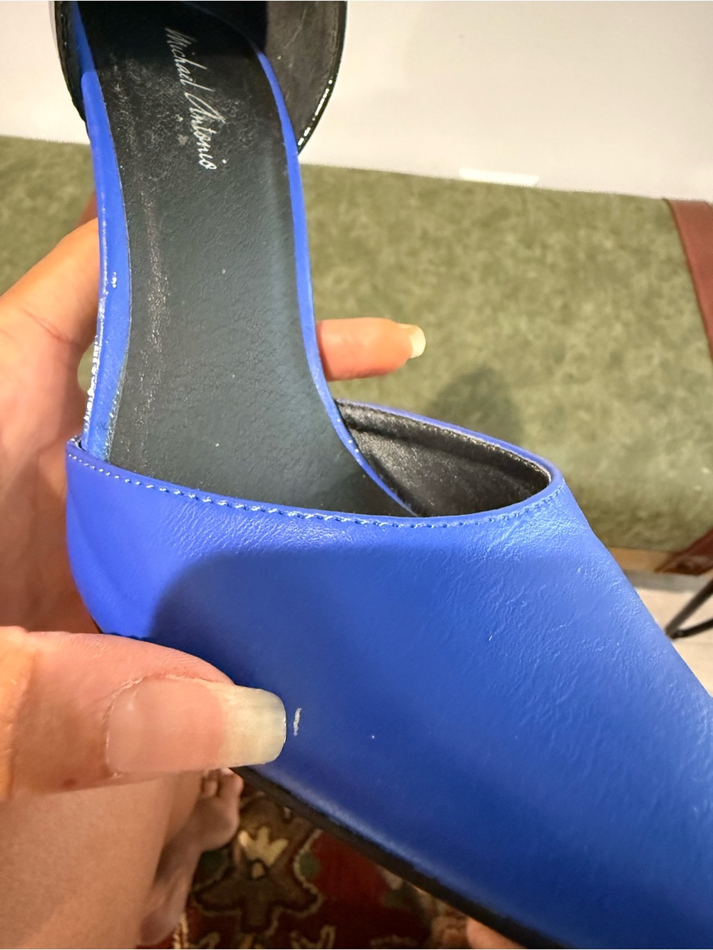 Michael Antonio Electric Blue Pointed D'Orsay Pumps - Picture 10 of 11